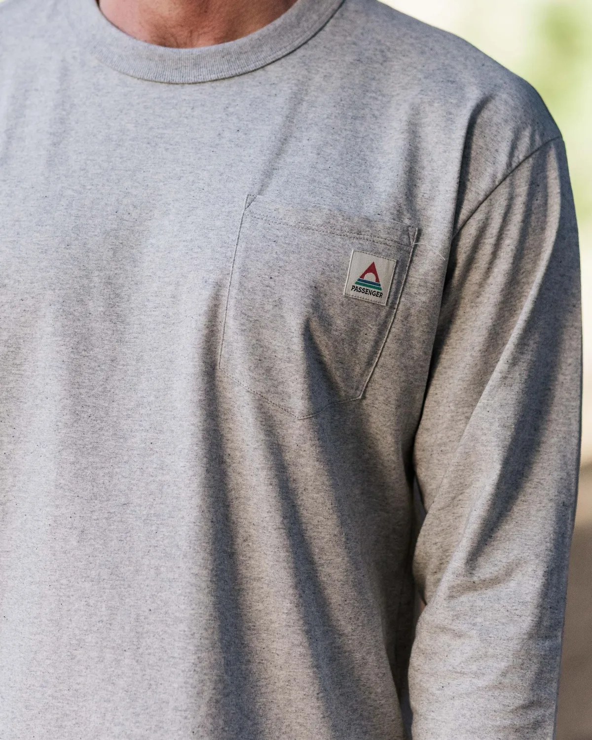 T-Shirts & Tank Tops|T-Shirts & Tank Tops|Passenger Heritage Recycled Relaxed Fit Long Sleeve T-Shirt - Grey Marl GreyMarl