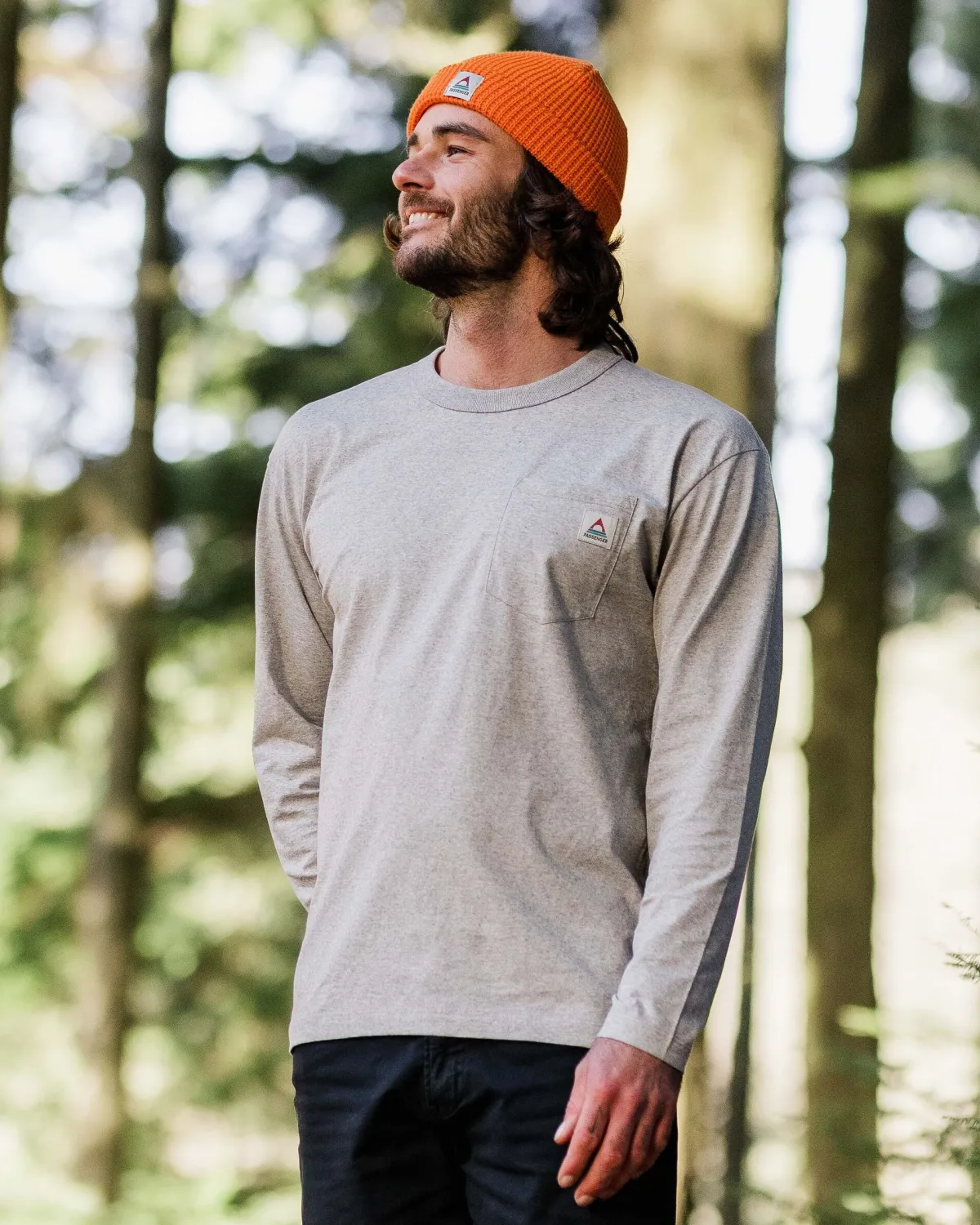 T-Shirts & Tank Tops|T-Shirts & Tank Tops|Passenger Heritage Recycled Relaxed Fit Long Sleeve T-Shirt - Grey Marl GreyMarl