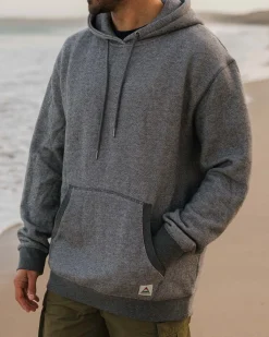 Hoodies|Passenger Heritage Textured Relaxed Fit Hoodie - Charcoal