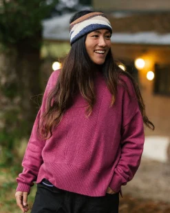 Knitwear|Passenger Hideout Oversized Recycled Knitted Sweater - Rhubarb