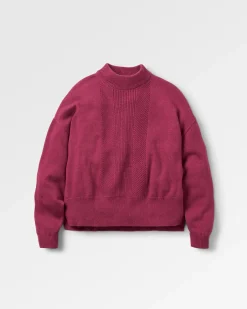 Knitwear|Passenger Hideout Oversized Recycled Knitted Sweater - Rhubarb