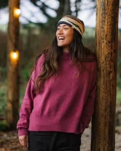 Knitwear|Passenger Hideout Oversized Recycled Knitted Sweater - Rhubarb