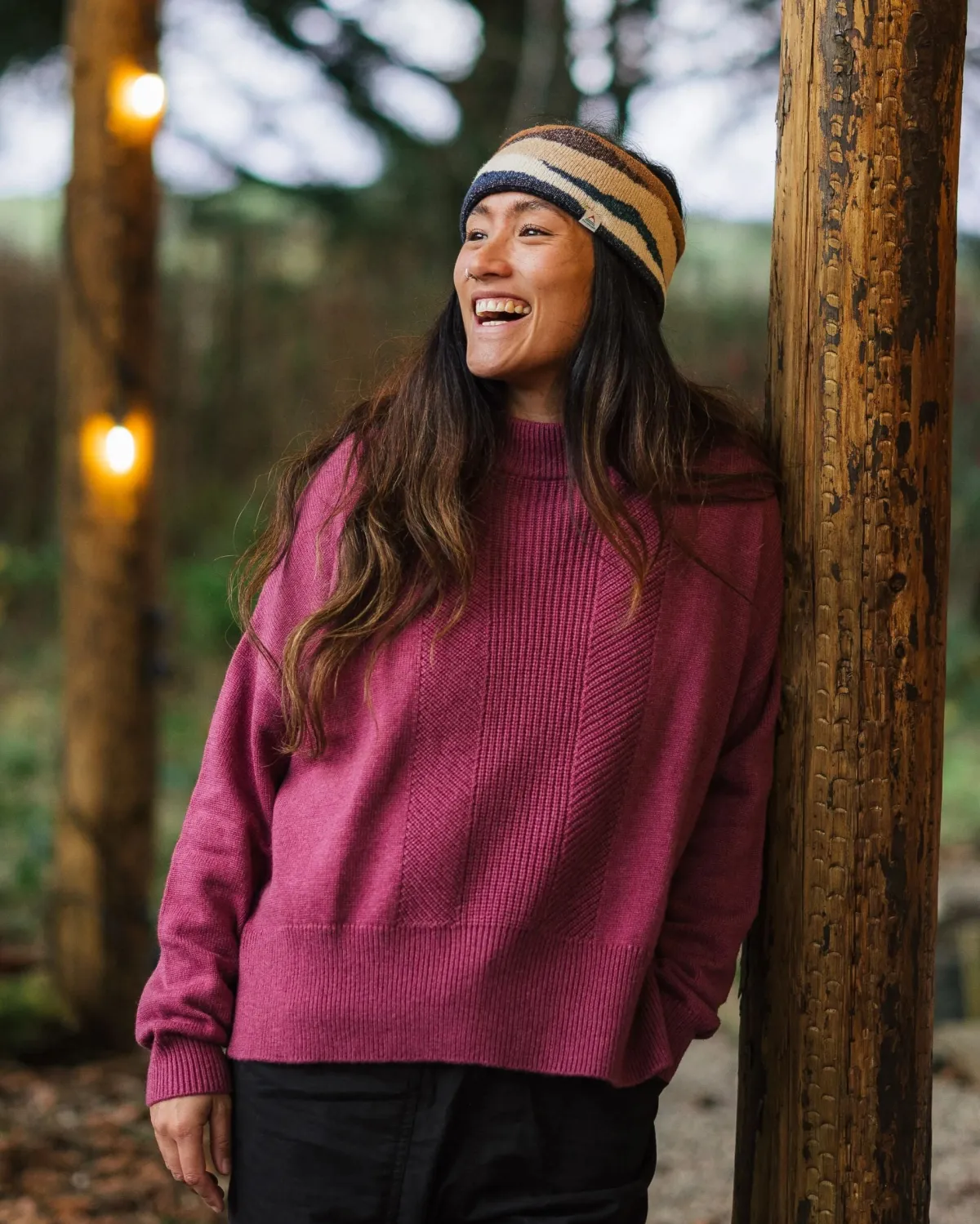 Knitwear|Passenger Hideout Oversized Recycled Knitted Sweater - Rhubarb