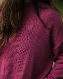 Knitwear|Passenger Hideout Oversized Recycled Knitted Sweater - Rhubarb