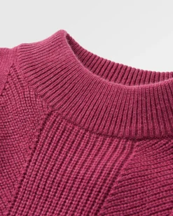 Knitwear|Passenger Hideout Oversized Recycled Knitted Sweater - Rhubarb