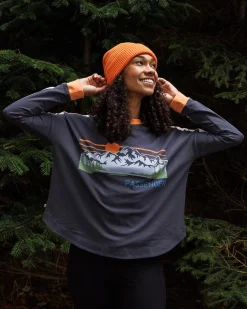 Tops & T-Shirts|T-Shirts & Tank Tops|Passenger Hilltop Organic Cotton Long Sleeve T-Shirt - Charcoal