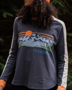 Tops & T-Shirts|T-Shirts & Tank Tops|Passenger Hilltop Organic Cotton Long Sleeve T-Shirt - Charcoal