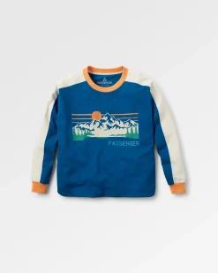 T-Shirts & Tank Tops|Tops & T-Shirts|Passenger Hilltop Organic Cotton Long Sleeve T-Shirt - Azure Blue AzureBlue
