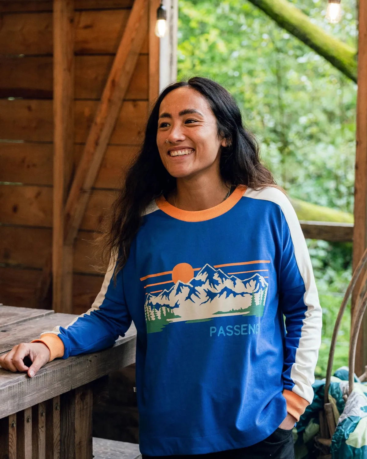 T-Shirts & Tank Tops|Tops & T-Shirts|Passenger Hilltop Organic Cotton Long Sleeve T-Shirt - Azure Blue AzureBlue