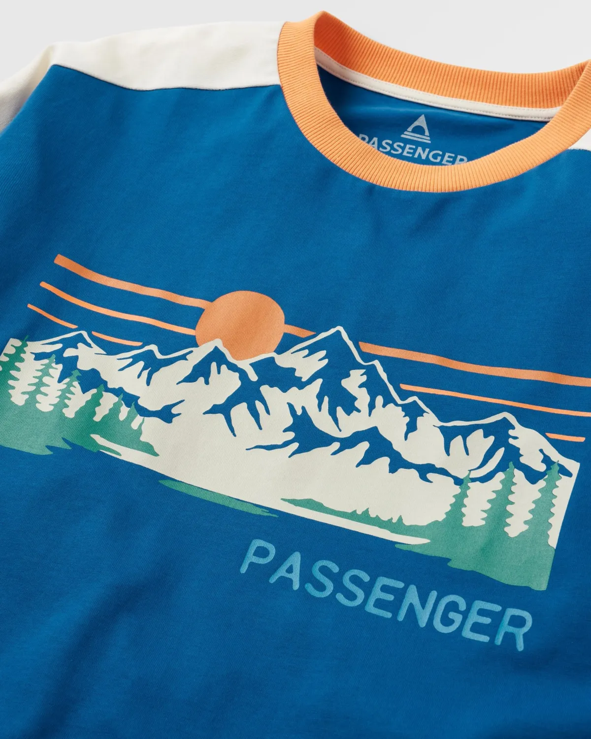 T-Shirts & Tank Tops|Tops & T-Shirts|Passenger Hilltop Organic Cotton Long Sleeve T-Shirt - Azure Blue AzureBlue