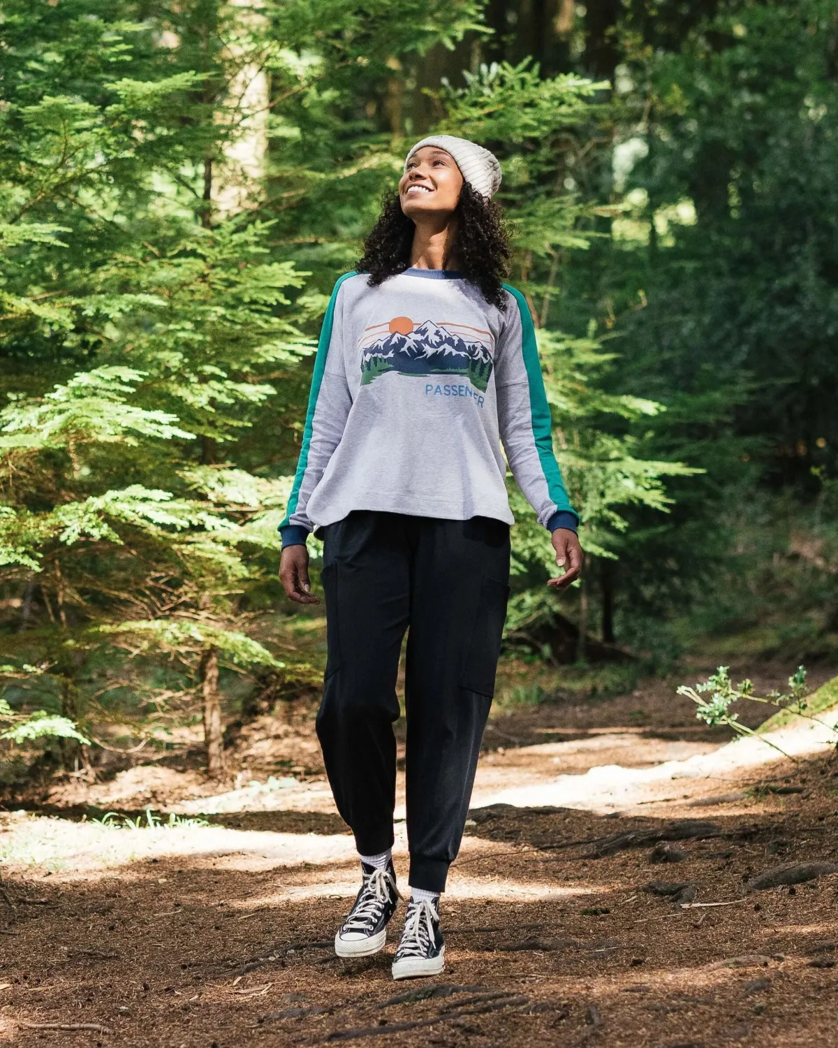 Tops & T-Shirts|T-Shirts & Tank Tops|Passenger Hilltop Organic Cotton Long Sleeve T-Shirt - Grey Marl GreyMarl