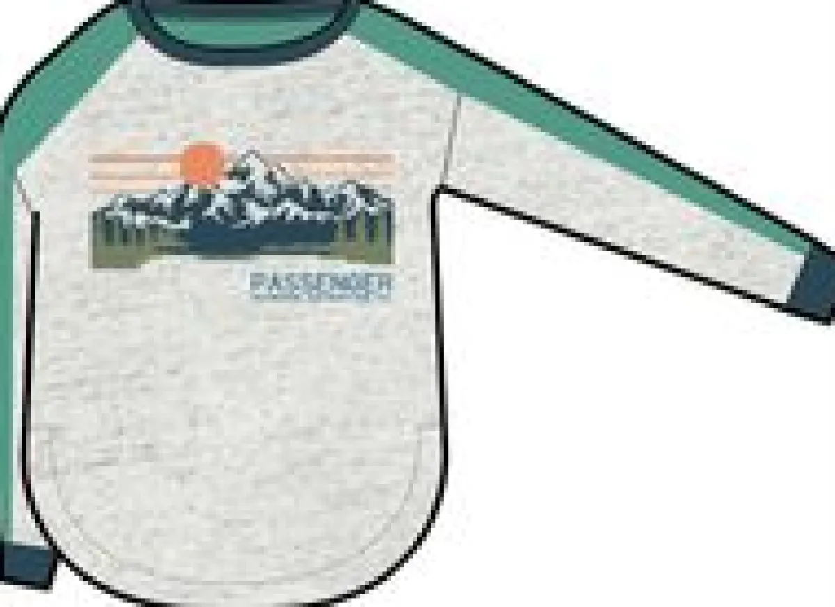 Tops & T-Shirts|T-Shirts & Tank Tops|Passenger Hilltop Organic Cotton Long Sleeve T-Shirt - Grey Marl GreyMarl