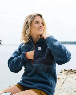 Fleece|Fleece|Passenger Home Recycled Sherpa Fleece - Dark Denim DarkDenim