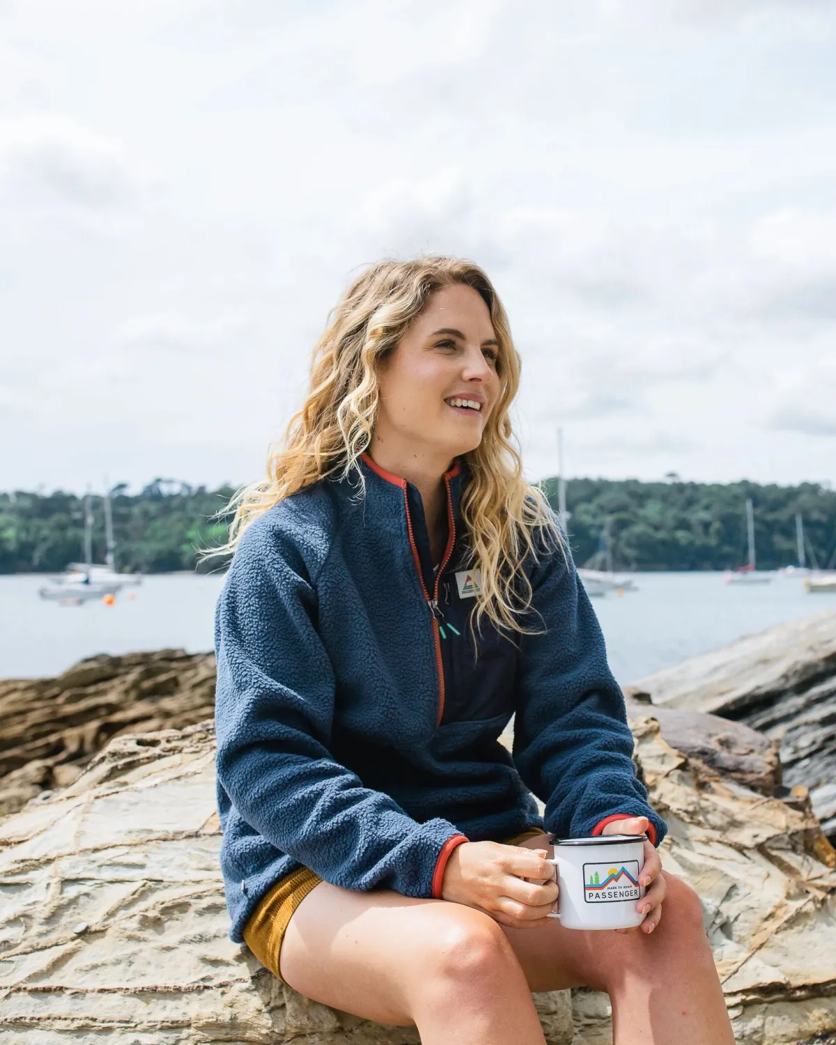 Fleece|Fleece|Passenger Home Recycled Sherpa Fleece - Dark Denim DarkDenim