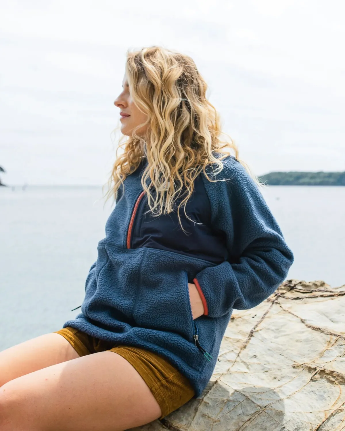 Fleece|Fleece|Passenger Home Recycled Sherpa Fleece - Dark Denim DarkDenim