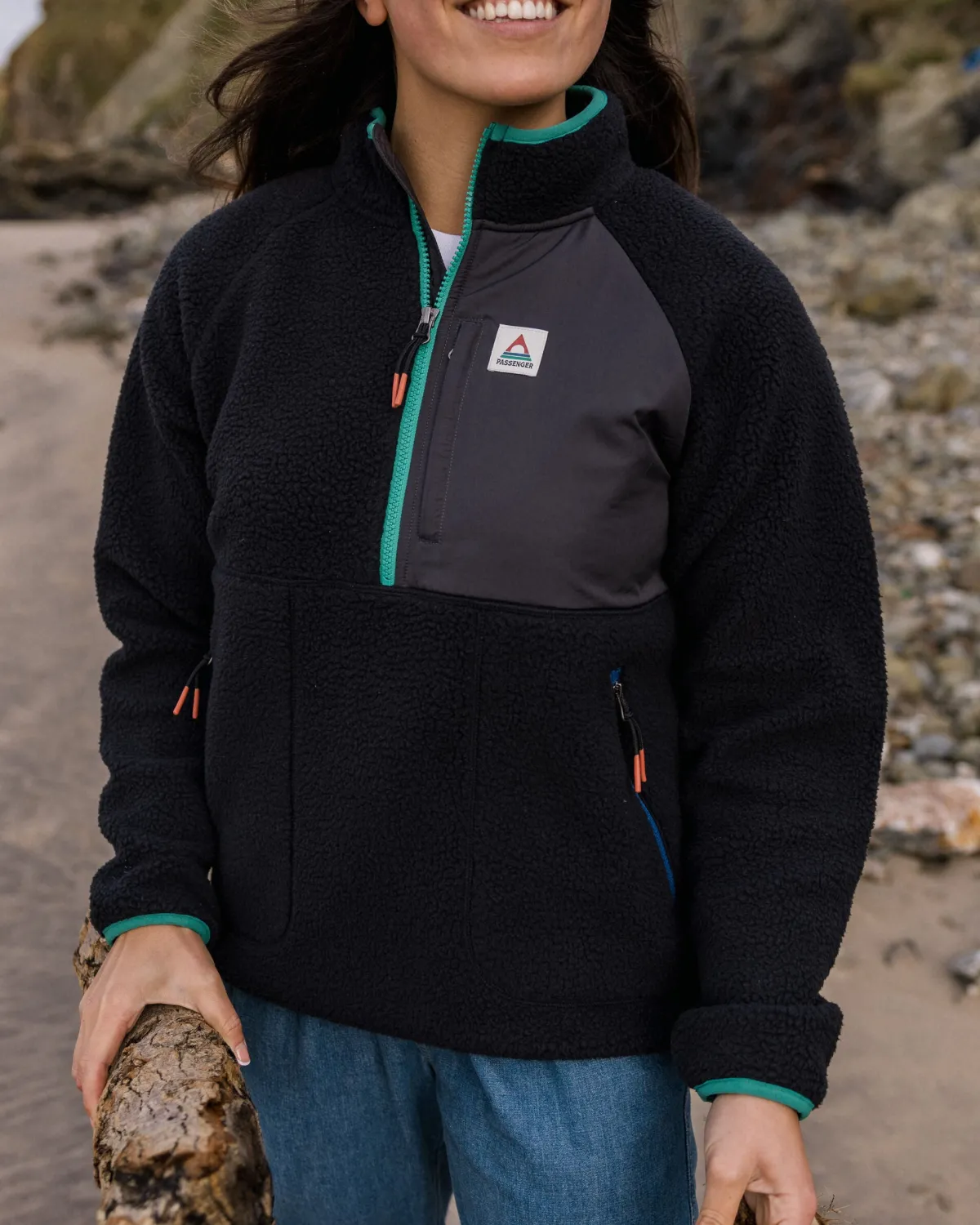 Fleece|Fleece|Passenger Home Recycled Sherpa Fleece - Black