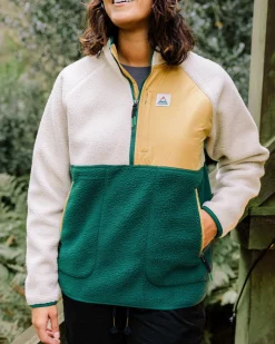 Fleece|Fleece|Passenger Home Recycled Sherpa Fleece - Rain Forest/ Oatmeal RainForest/Oatmeal