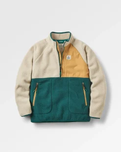 Fleece|Fleece|Passenger Home Recycled Sherpa Fleece - Rain Forest/ Oatmeal RainForest/Oatmeal