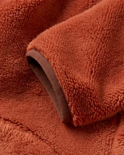 Fleece|Jackets|Passenger Iris Collarless Recycled Fleece Jacket - Baked Clay BakedClay