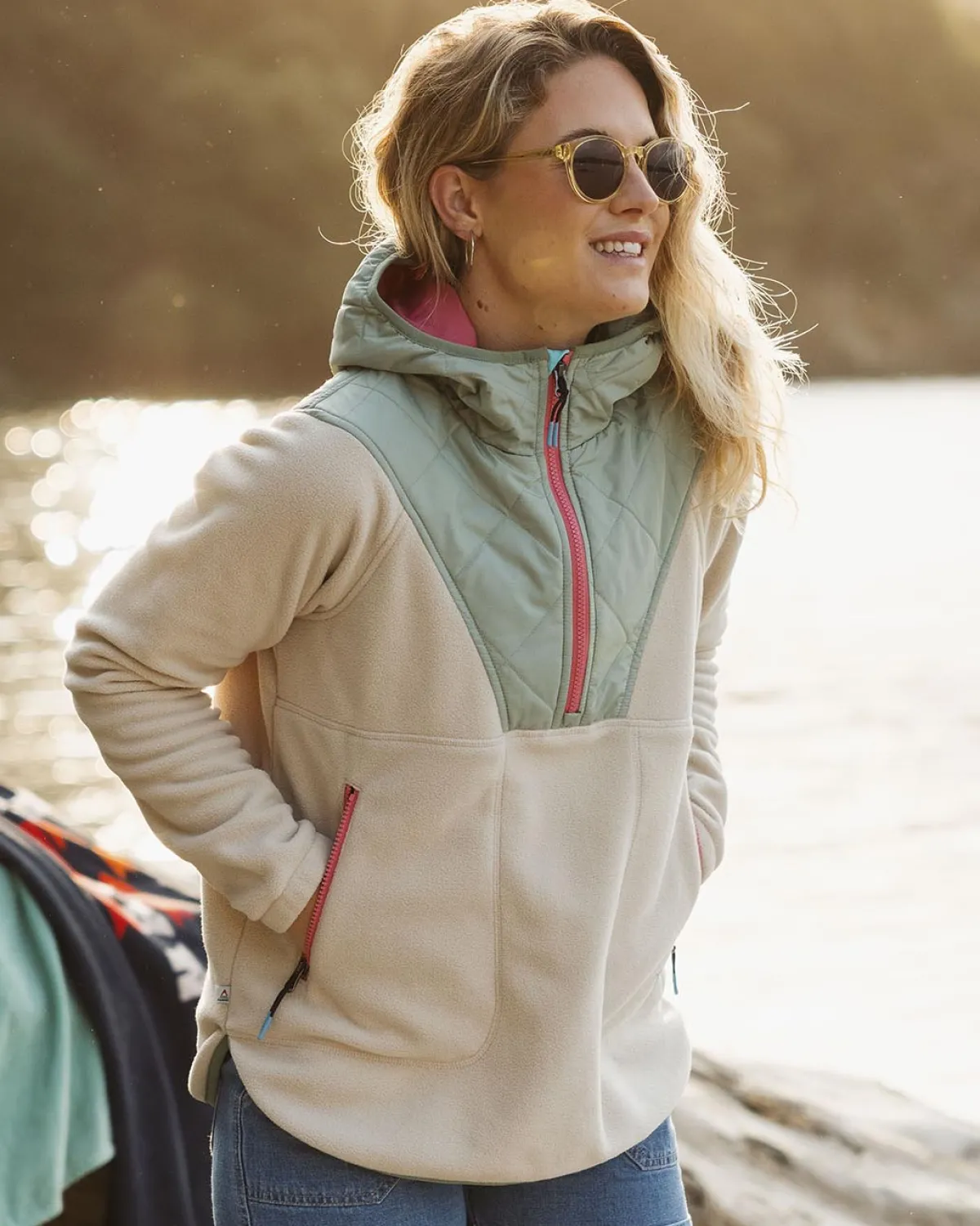 Fleece|Fleece|Passenger Juana Recycled Polar Hooded Fleece - Oatmeal