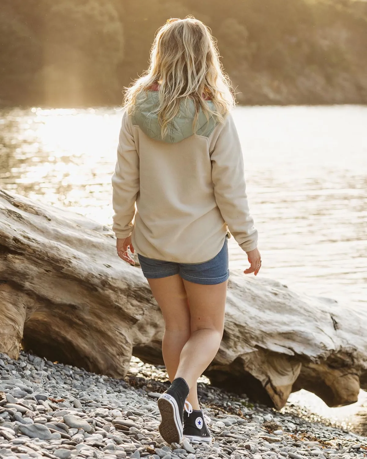 Fleece|Fleece|Passenger Juana Recycled Polar Hooded Fleece - Oatmeal