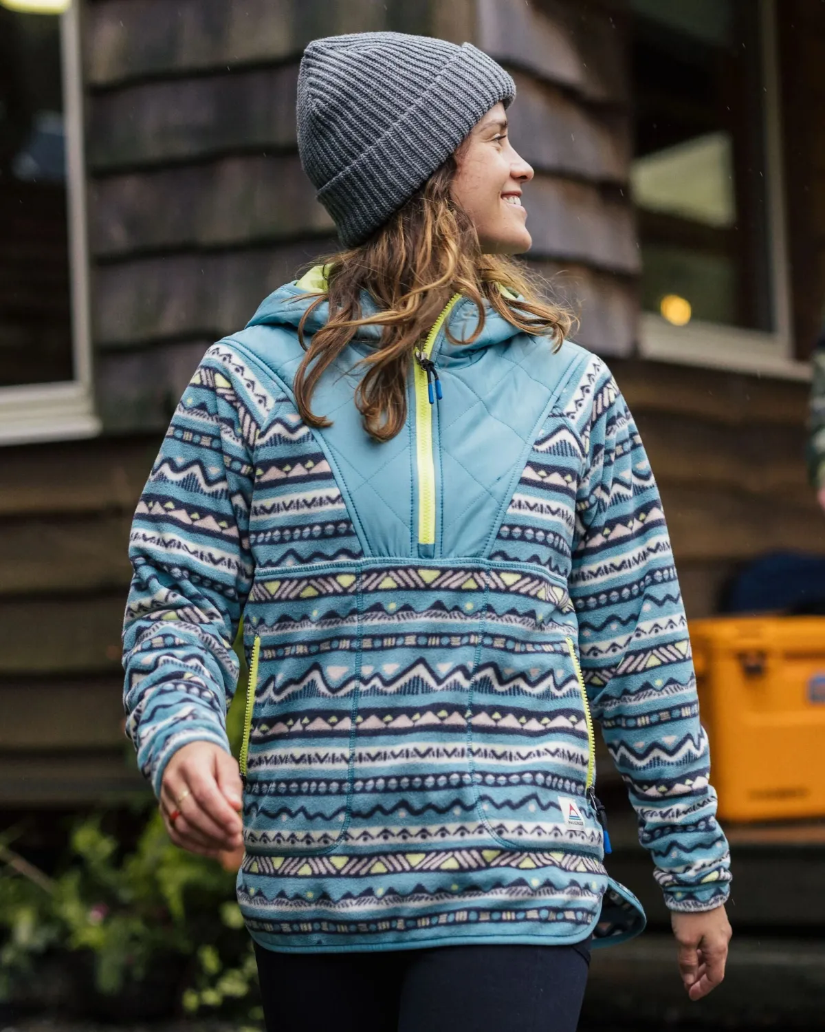 Fleece|Fleece|Passenger Juana Recycled Polar Hooded Fleece - Mountain Geo Arctic MountainGeoArctic
