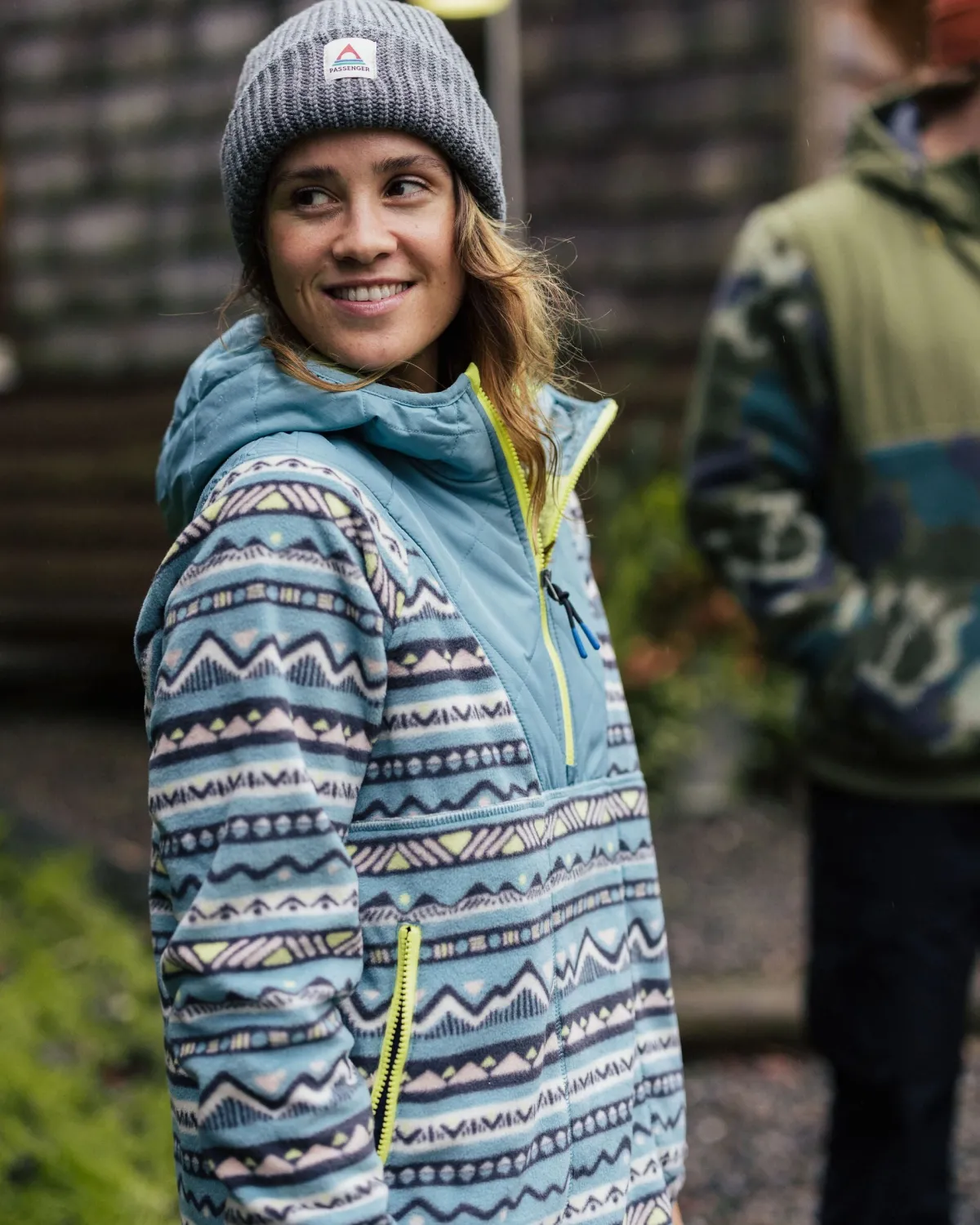 Fleece|Fleece|Passenger Juana Recycled Polar Hooded Fleece - Mountain Geo Arctic MountainGeoArctic