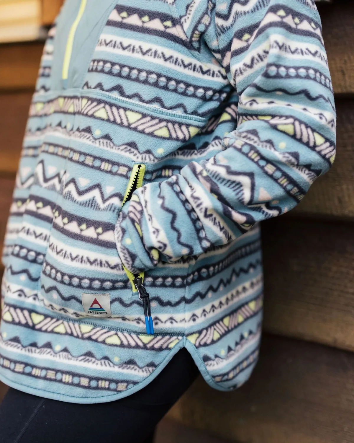 Fleece|Fleece|Passenger Juana Recycled Polar Hooded Fleece - Mountain Geo Arctic MountainGeoArctic
