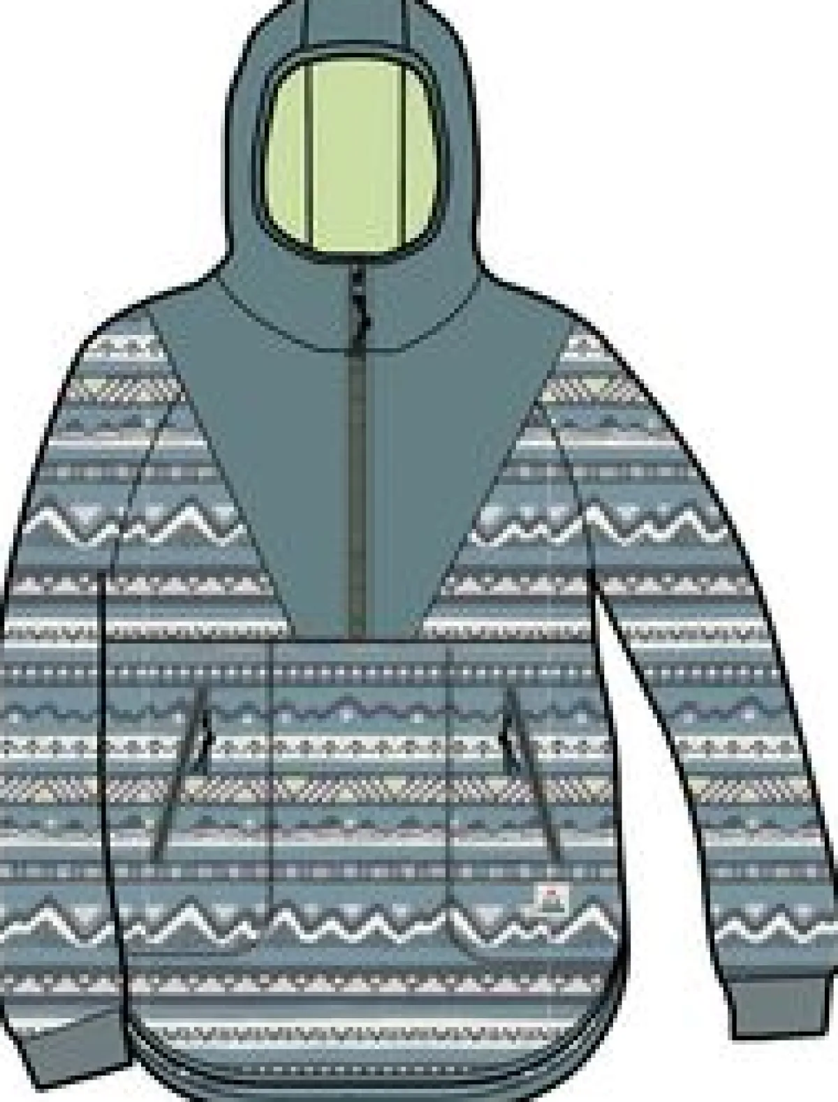 Fleece|Fleece|Passenger Juana Recycled Polar Hooded Fleece - Mountain Geo Arctic MountainGeoArctic