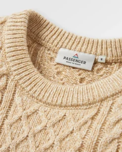 Sweaters|Passenger Juniper Recycled Knitted Sweater - Biscuit