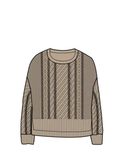 Sweaters|Passenger Juniper Recycled Knitted Sweater - Biscuit
