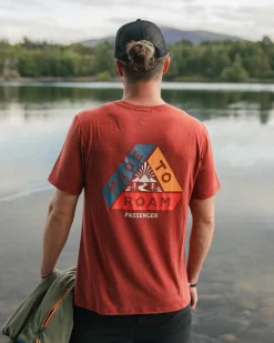 Outdoor Active|T-Shirts & Tank Tops|Passenger Kirkwood Textured Active T-Shirt - Red Ochre RedOchre