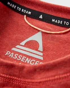 Outdoor Active|T-Shirts & Tank Tops|Passenger Kirkwood Textured Active T-Shirt - Red Ochre RedOchre