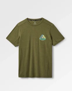 Outdoor Active|T-Shirts & Tank Tops|Passenger Kirkwood Textured Active T-Shirt - Khaki Green KhakiGreen