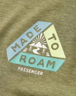 Outdoor Active|T-Shirts & Tank Tops|Passenger Kirkwood Textured Active T-Shirt - Khaki Green KhakiGreen