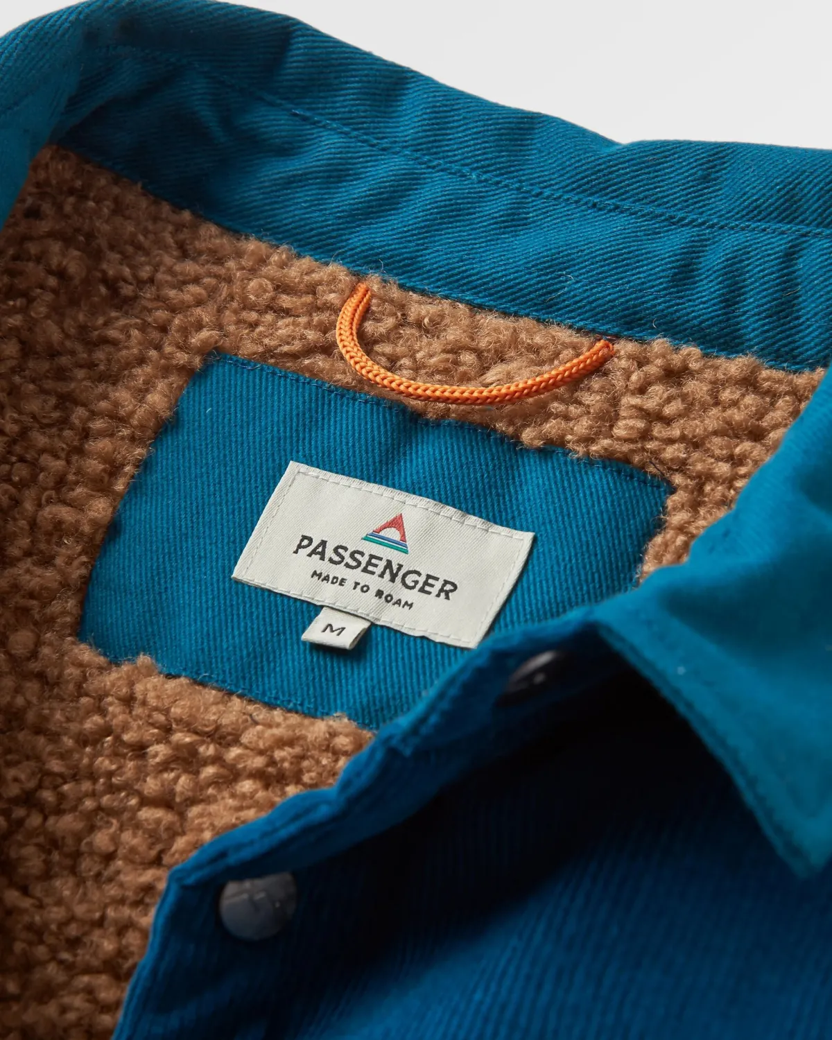 Shirts|Overshirts|Passenger Kodiak 2.0 Sherpa Lined Cord Shirt Jacket - Tidal Blue TidalBlue