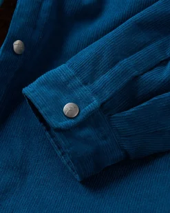 Shirts|Overshirts|Passenger Kodiak 2.0 Sherpa Lined Cord Shirt Jacket - Tidal Blue TidalBlue