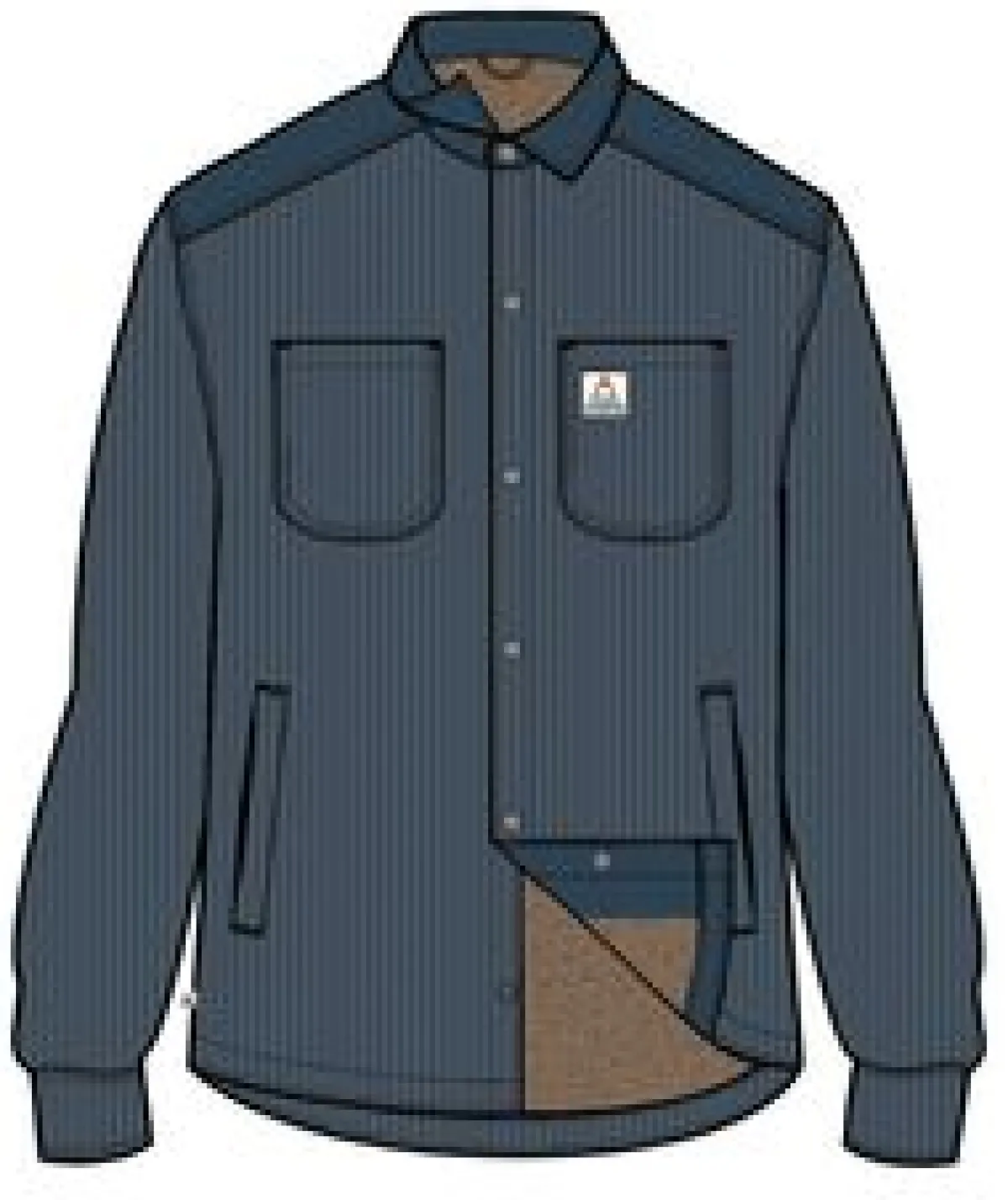 Shirts|Overshirts|Passenger Kodiak 2.0 Sherpa Lined Cord Shirt Jacket - Tidal Blue TidalBlue