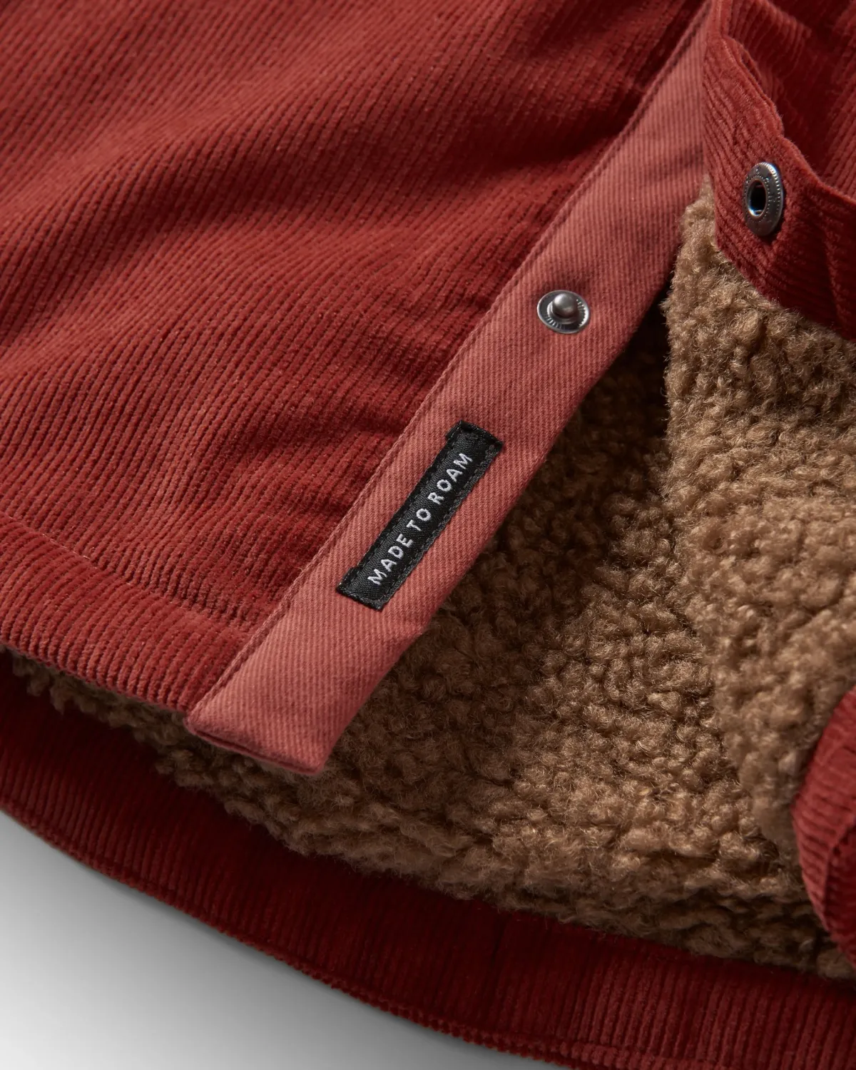 Shirts|Overshirts|Passenger Kodiak 2.0 Sherpa Lined Cord Shirt Jacket - Red Ochre RedOchre