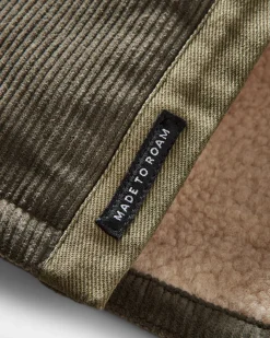 Overshirts|Passenger Kodiak Sherpa Lined Cord Shirt Jacket - Dusty Olive DustyOlive