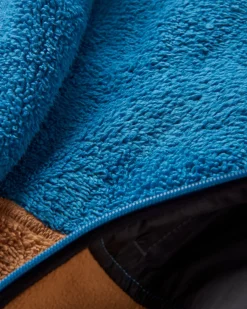 Fleece|Passenger Loch Hooded Recycled Polar Fleece - Toffee/Blue Steel Toffee/BlueSteel