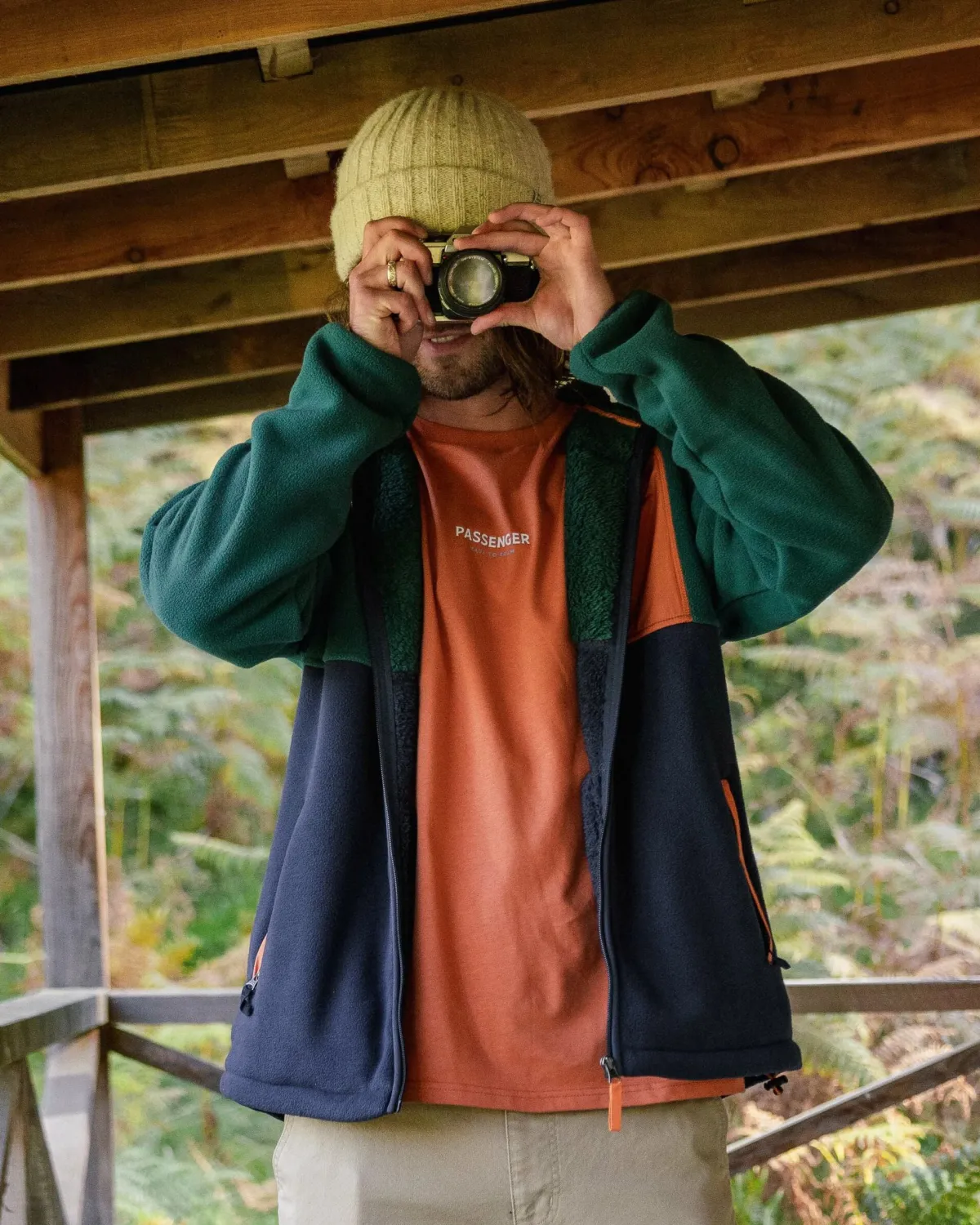 Fleece|Passenger Loch Hooded Recycled Polar Fleece - Rain Forest/Rich Navy RainForest/RichNavy