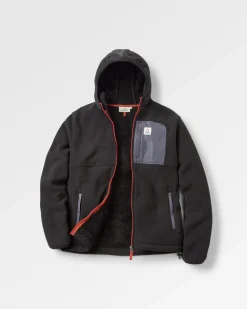 Fleece|Passenger Loch Hooded Recycled Polar Fleece - Black