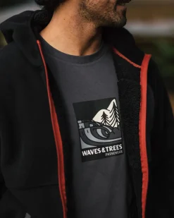 Fleece|Passenger Loch Hooded Recycled Polar Fleece - Black