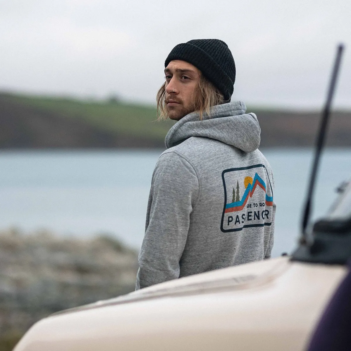 Hoodies & Sweatshirts|Hoodies|Passenger Made to Roam Recycled Hoodie - Gray Marl GrayMarl