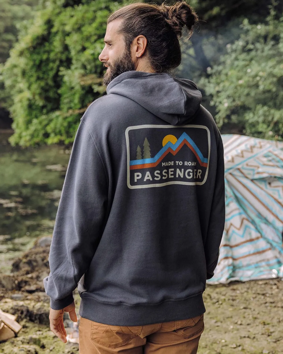 Hoodies & Sweatshirts|Hoodies|Passenger Made to Roam Recycled Hoodie - Faded Black FadedBlack