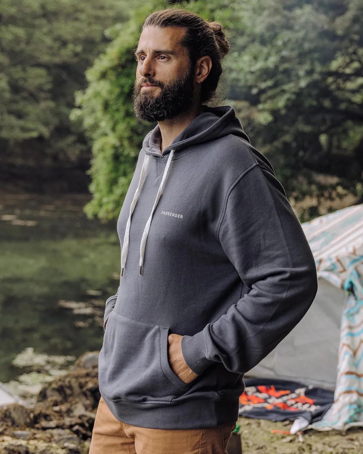 Hoodies & Sweatshirts|Hoodies|Passenger Made to Roam Recycled Hoodie - Faded Black FadedBlack