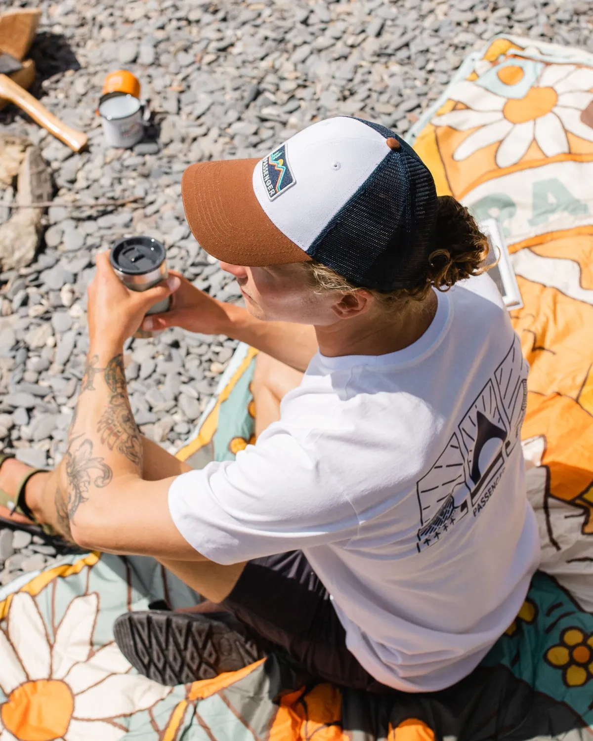 Caps & Hats|Caps & Hats|Passenger Made To Roam Trucker Hat - Rich Navy/Rubber RichNavy/Rubber