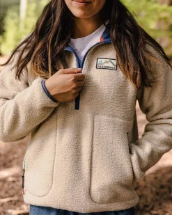 Fleece|Passenger Maine 2.0 Half Zip Recycled Sherpa Fleece - Oatmeal