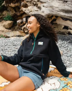 Fleece|Passenger Maine 2.0 Half Zip Recycled Sherpa Fleece - Black